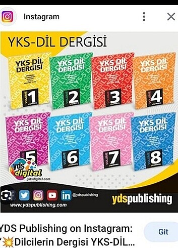 YDS PUBLISHING Dil Dergisi seti 