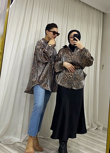 Zara Leopar desenli gömlek 