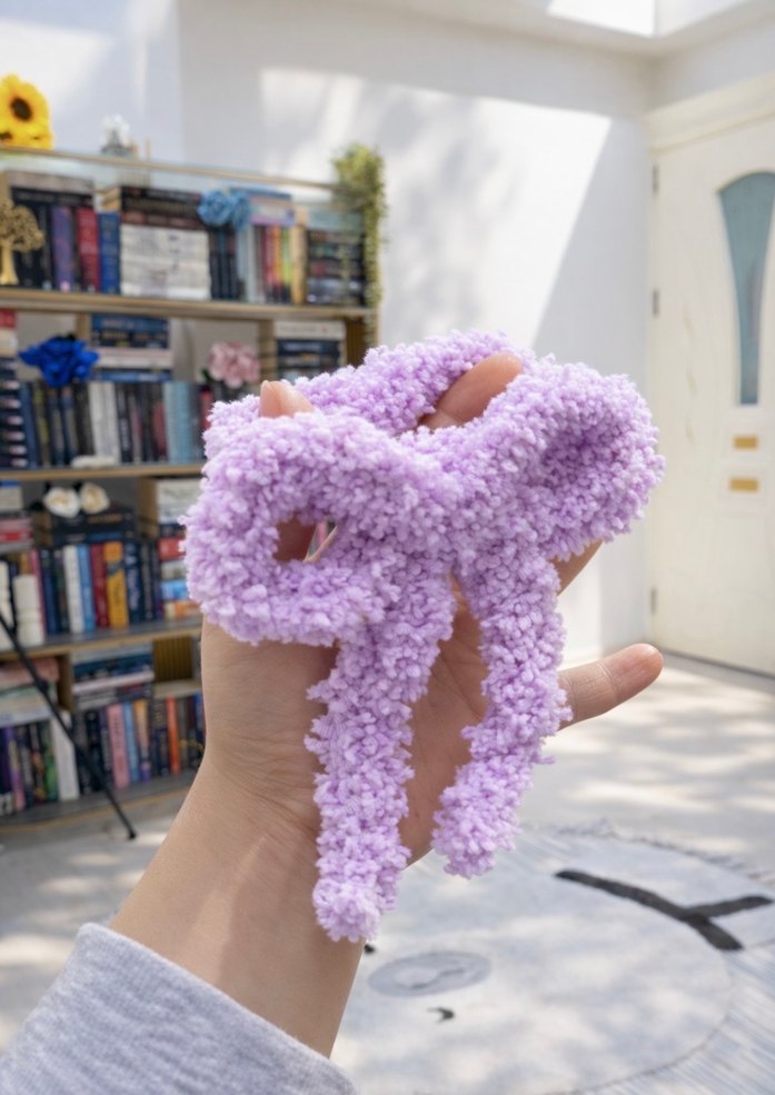 Mor Örgü Kadın Saç Tokası - Görsel 2