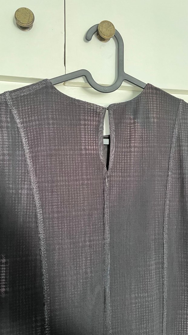 Zara Uzun Kadın Elbise, Düz, Uzun Kollu - Görsel 5