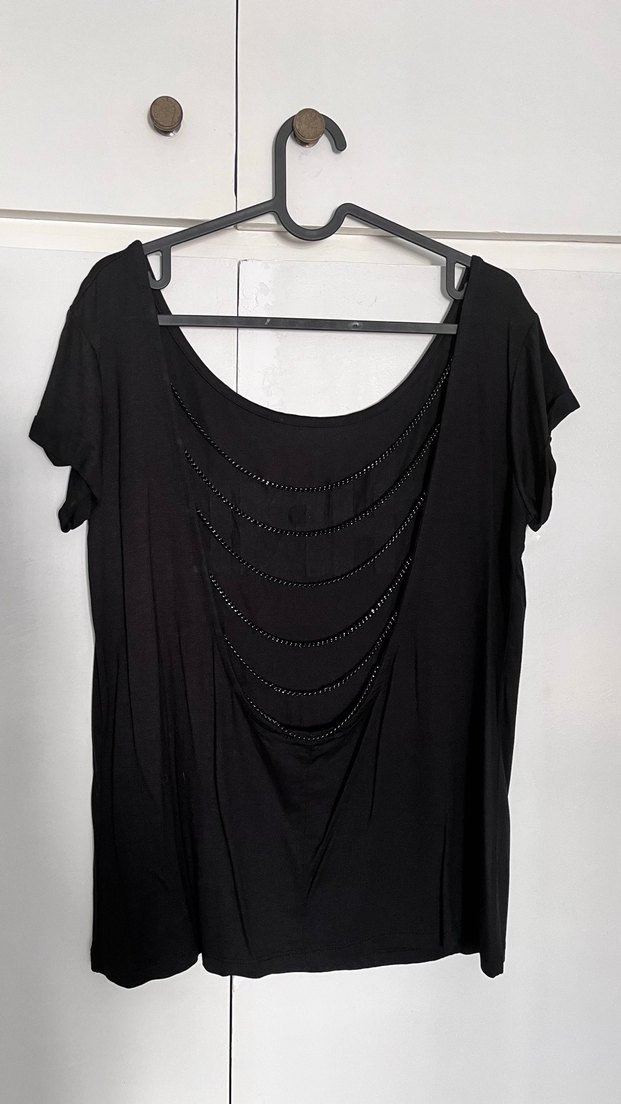 Siyah Baskılı Kadın Bluz - Görsel 4