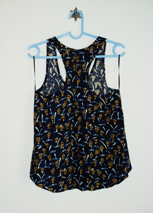 Koton Desenli Mavi Tank Ust