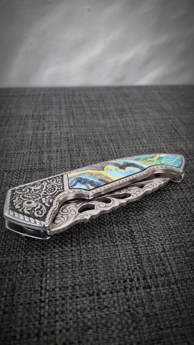 turkuvaz desenli gravür işlemeli - Görsel 4