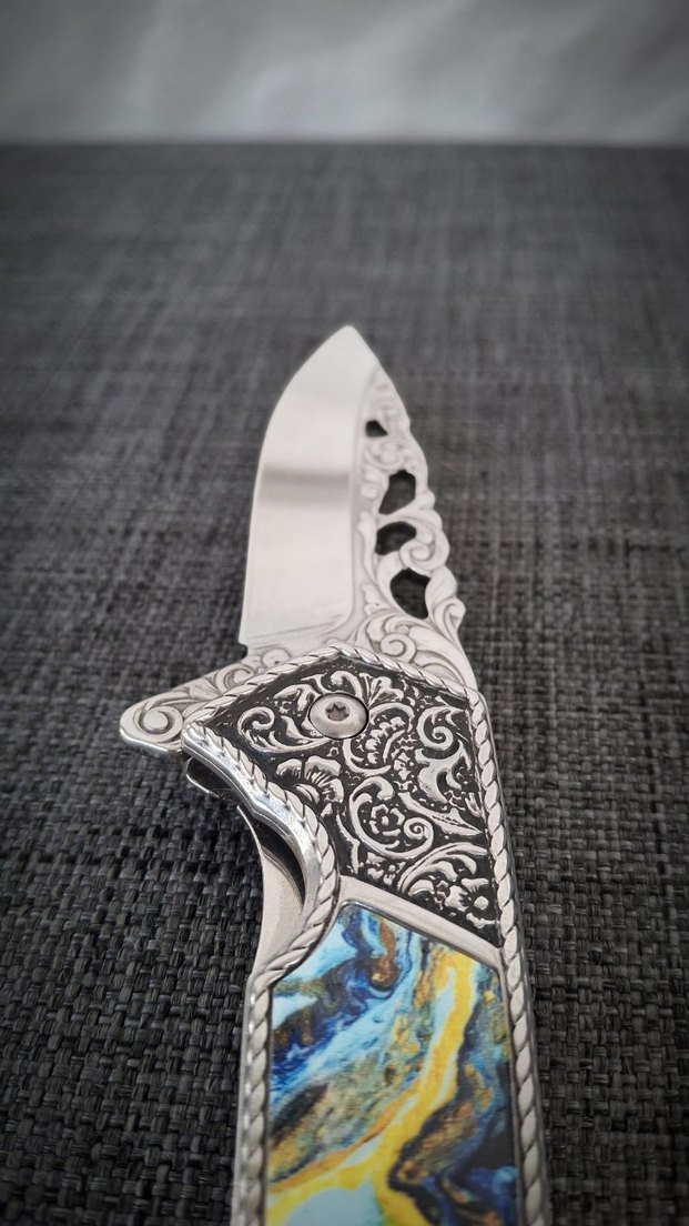 turkuvaz desenli gravür işlemeli - Görsel 3