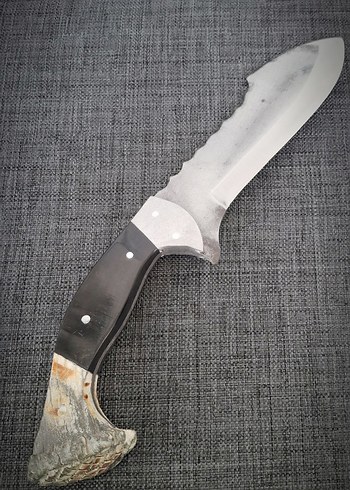 D2 çelikten üretim kök geyik bıçak - Görsel 2