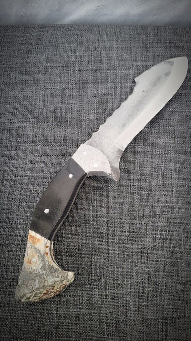 D2 çelikten üretim kök geyik bıçak - Görsel 2