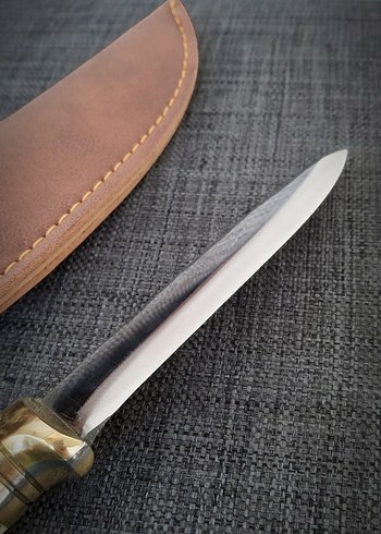 Geyik boynuzu kabzeli, pirinç balçak detaylı - Görsel 2