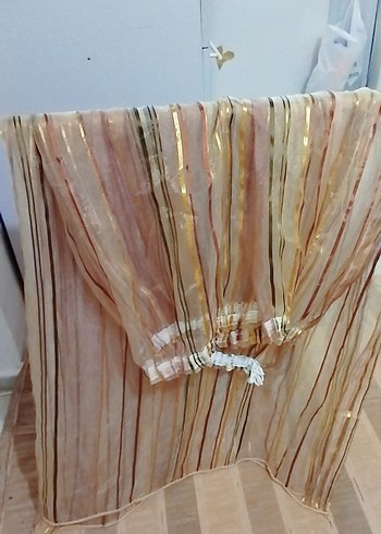 Bej Çizgili Bohem Perde - Görsel 2