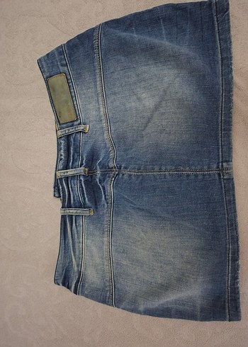 Zara Only Düğmeli Mavi Denim Mini Etek - Görsel 4