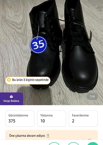 Siyah Kısa Bot Yandan Fermuarlı Kışlık Baharlık Çizme Ayakkabı - Görsel 2