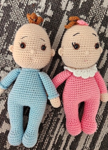 Amigurami organik kiz ve erkek bebek