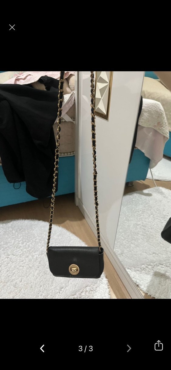 Beymen Siyah Deri Zincirli Kadın Çanta - Görsel 2