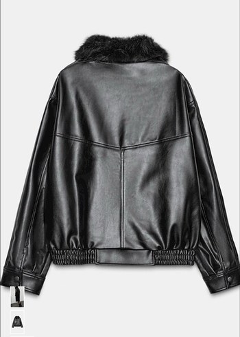Zara Kürk Detaylı Deri Ceket - Görsel 2