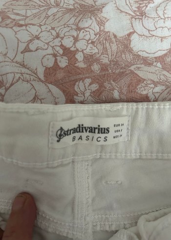 Kadın Beyaz denim şort - Görsel 2