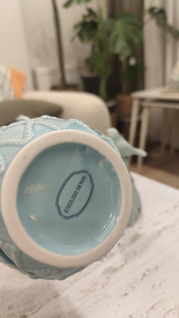 Mavi Seramik Kuş Figürleri ve Dekoratif Fener - Görsel 5