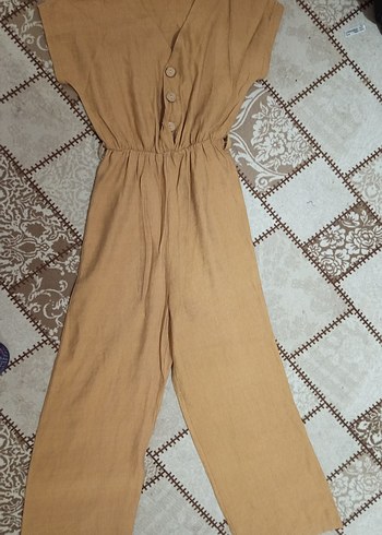 Diğer Bej Keten Bol Kesim Uzun Tulum