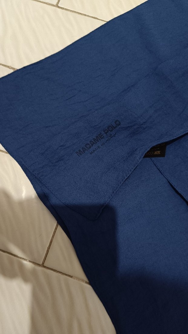 mavi caz şal - Görsel 4