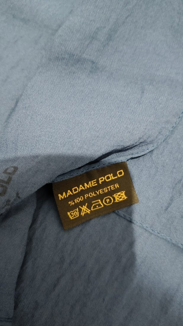 mavi caz şal - Görsel 5