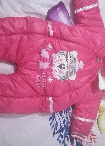 3 Ay Beden pembe Renk Bebek astronot tulum