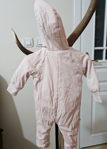 Pembe Bebek Kız Tulumu çıtçıtlı içi dışı yüzde yüz pamuk - Görsel 4