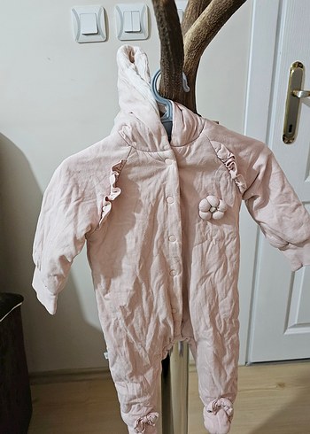 Pembe Bebek Kız Tulumu çıtçıtlı içi dışı yüzde yüz pamuk - Görsel 2