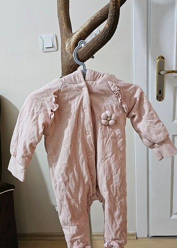 Pembe Bebek Kız Tulumu çıtçıtlı içi dışı yüzde yüz pamuk - Görsel 3