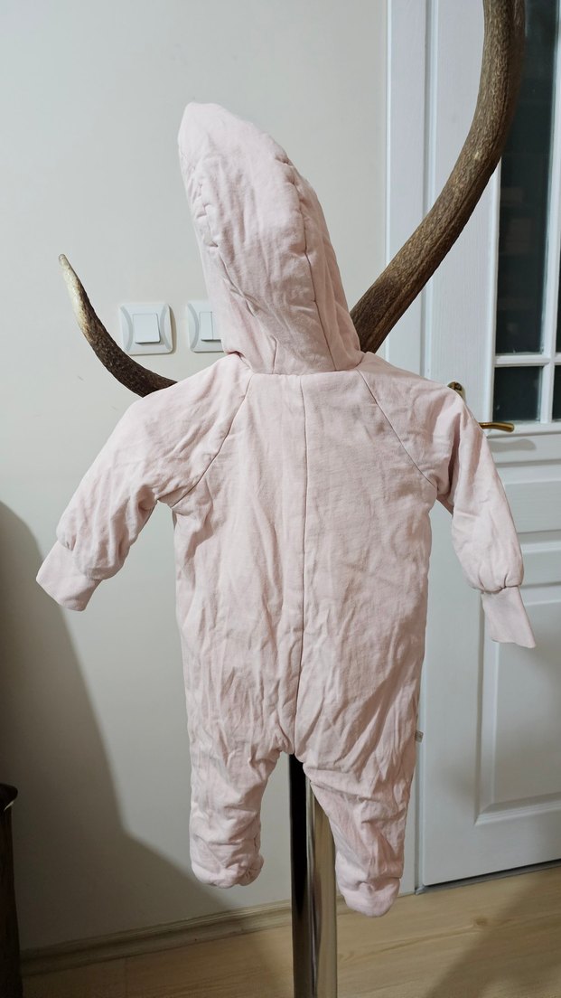 Pembe Bebek Kız Tulumu çıtçıtlı içi dışı yüzde yüz pamuk - Görsel 4