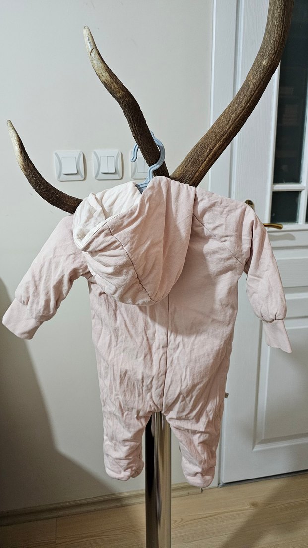 Pembe Bebek Kız Tulumu çıtçıtlı içi dışı yüzde yüz pamuk - Görsel 5