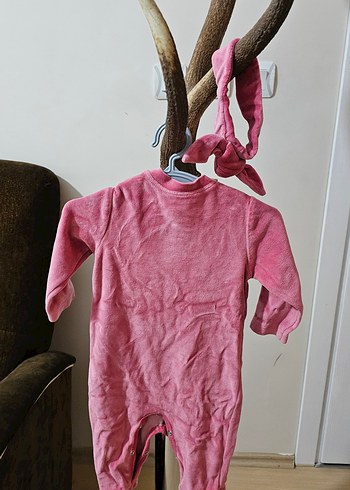 Pembe Fiyonklu Bebek Kız Tulum - Görsel 4