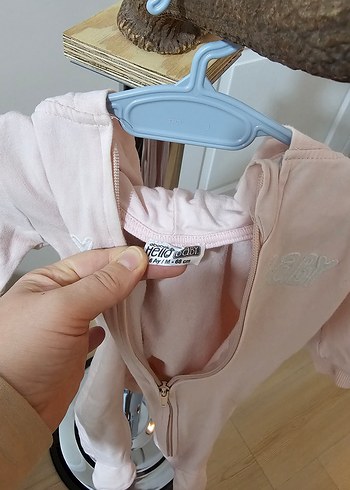 Pembe fermuarlı içi dışı pamuk kız bebek tulumu - Görsel 3