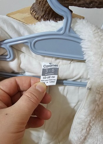 Kız Bebek ekru pamuk polarlı Tulum - Görsel 2