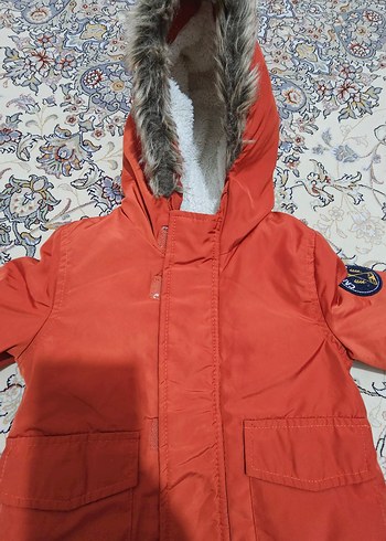 Turuncu Kürklü Erkek Çocuk Mont - Görsel 3