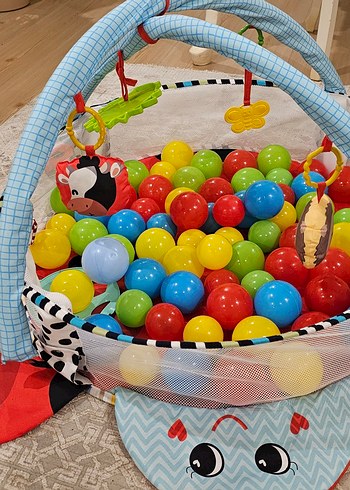 Renkli Bebek Oyun Halısı ve Topları - Görsel 2