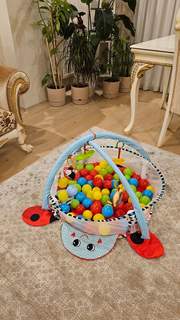Renkli Bebek Oyun Halısı ve Topları - Görsel 3