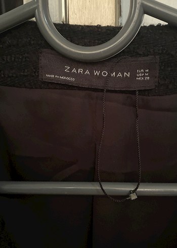 Zara Fermuarlı Siyah Kadın Blazer Ceket