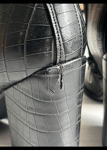 Yaya by Hotiç Suni Timsah Derisi Kalın Topuklu Bot - Görsel 8