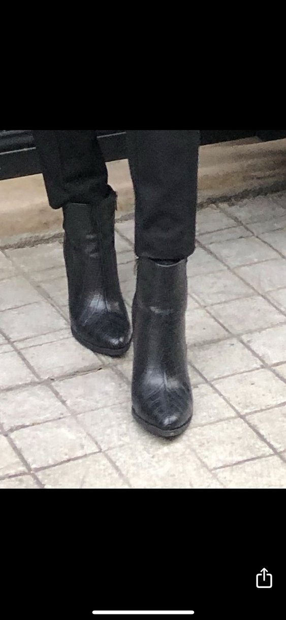 Yaya by Hotiç Suni Timsah Derisi Kalın Topuklu Bot - Görsel 5