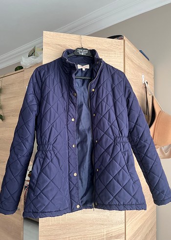 Asymmetry Lacivert Kapitone Mevsimlik Mont - Görsel 2