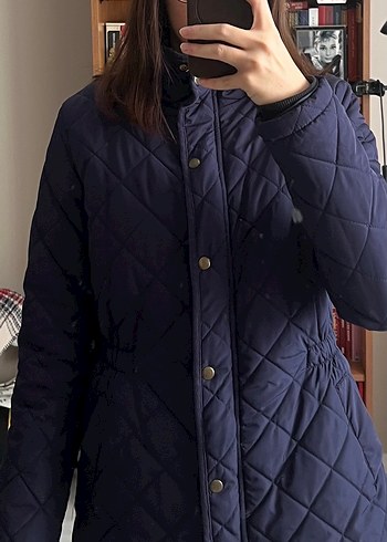 Asymmetry Lacivert Kapitone Mevsimlik Mont - Görsel 8