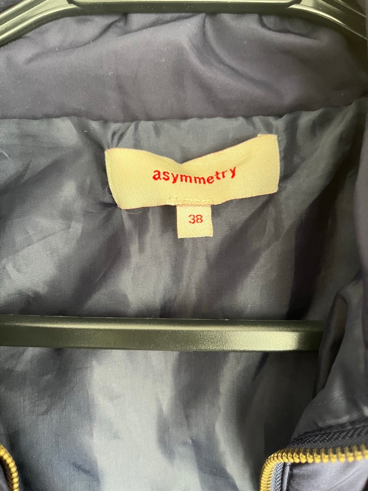 Asymmetry Lacivert Kapitone Mevsimlik Mont - Görsel 3