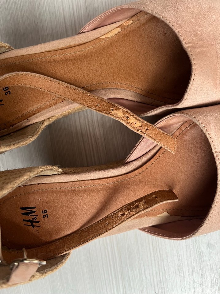 H&M Pudra Dolgu Topuklu Kadın Sandalet - Görsel 5