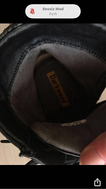 Darkwood Siyah Deri Bağcıklı Bot - Görsel 2