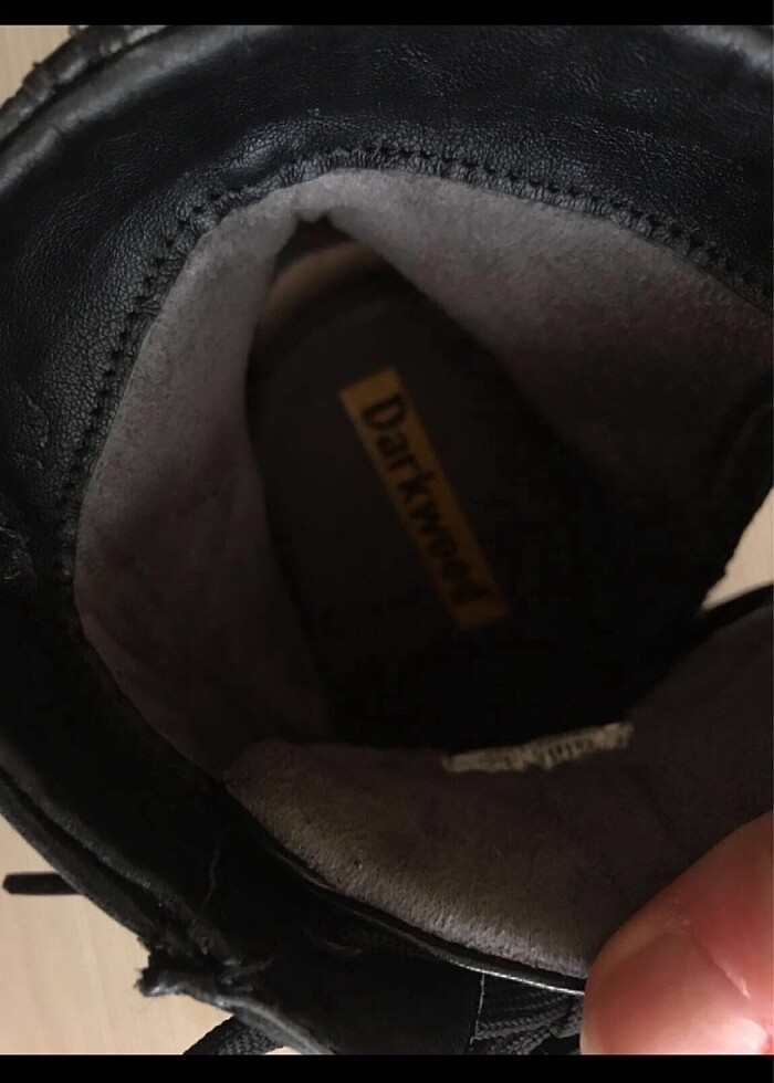 Darkwood Siyah Deri Bağcıklı Bot - Görsel 2