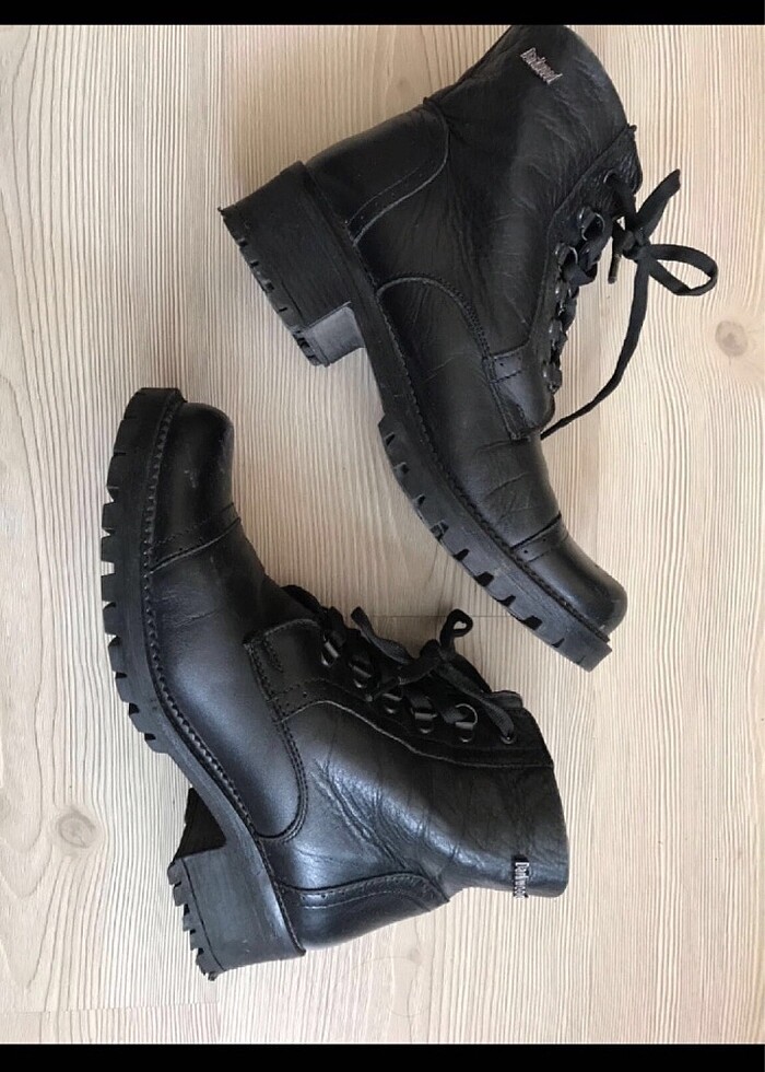 Darkwood Siyah Deri Bağcıklı Bot - Görsel 4