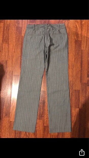 Zara Altınyıldız Gri Kadın Kumaş Pantolon