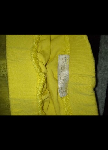 6-9 Ay Beden sarı Renk İkili takım Kız bebek etek, t-shirt