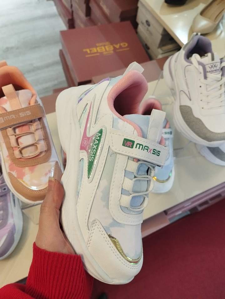 Kız Çocuk Renkli Bağcıksız Spor Ayakkabı - Görsel 3