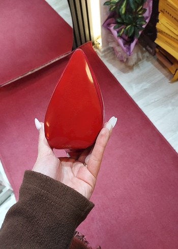 Parlak Kırmızı Rugan Stiletto - Görsel 2