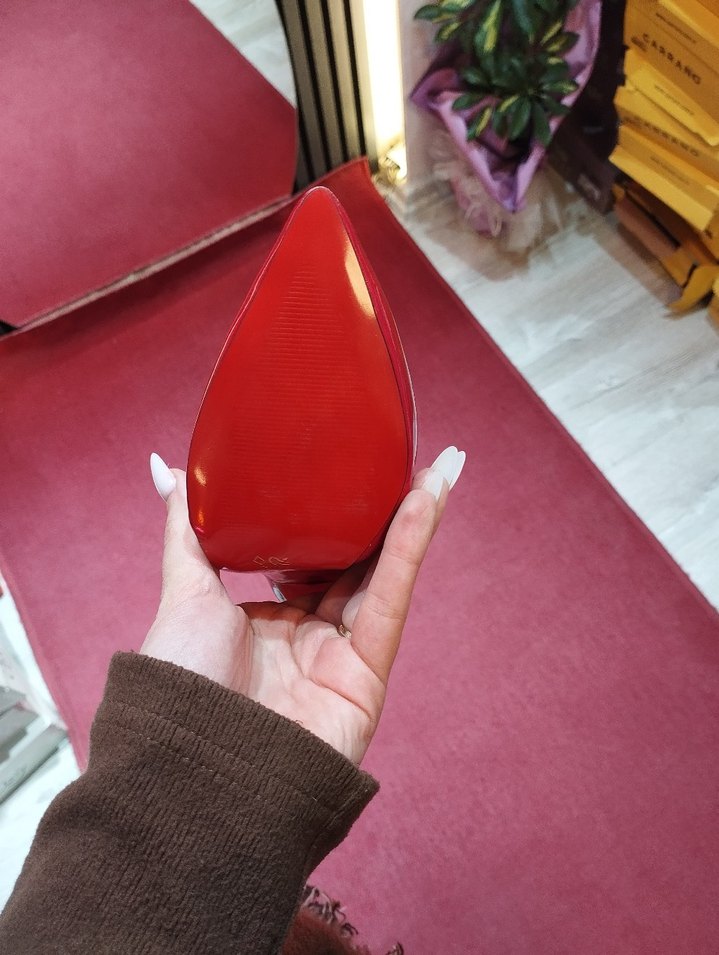 Parlak Kırmızı Rugan Stiletto - Görsel 2