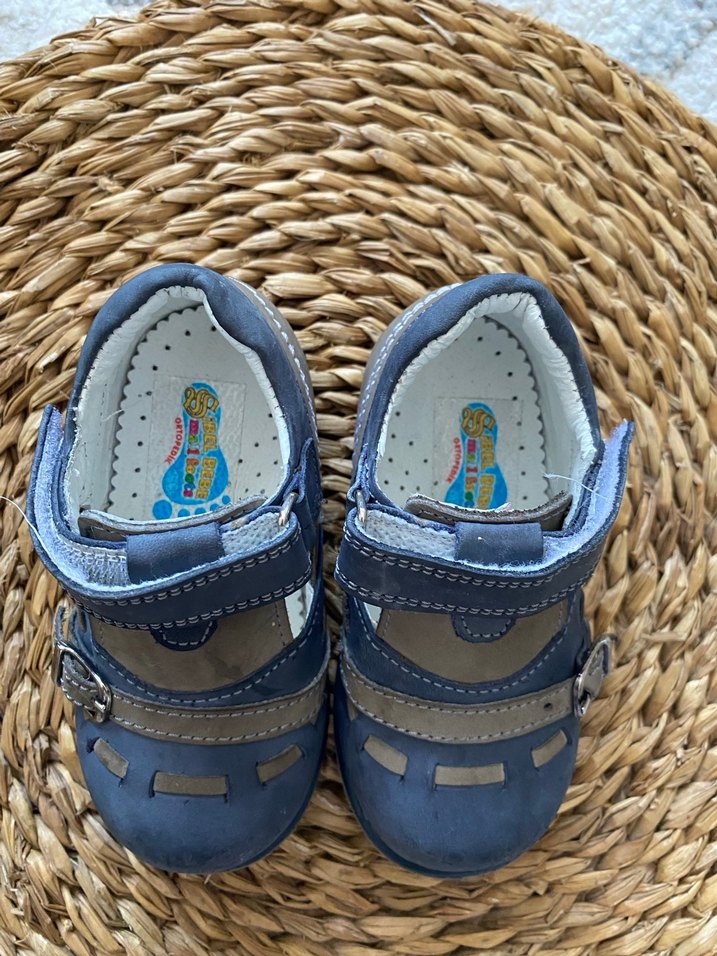 Mavi Erkek Bebek İlk Adım Ayakkabısı - Görsel 2